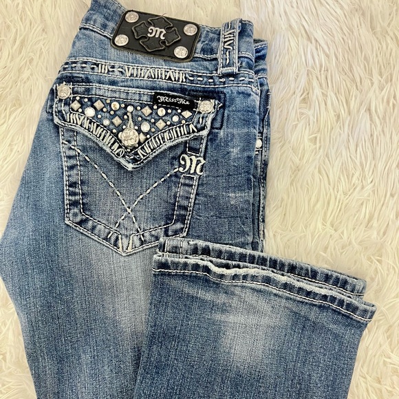 Miss Me Denim - Miss Me Jeans Distressed Rhinestone